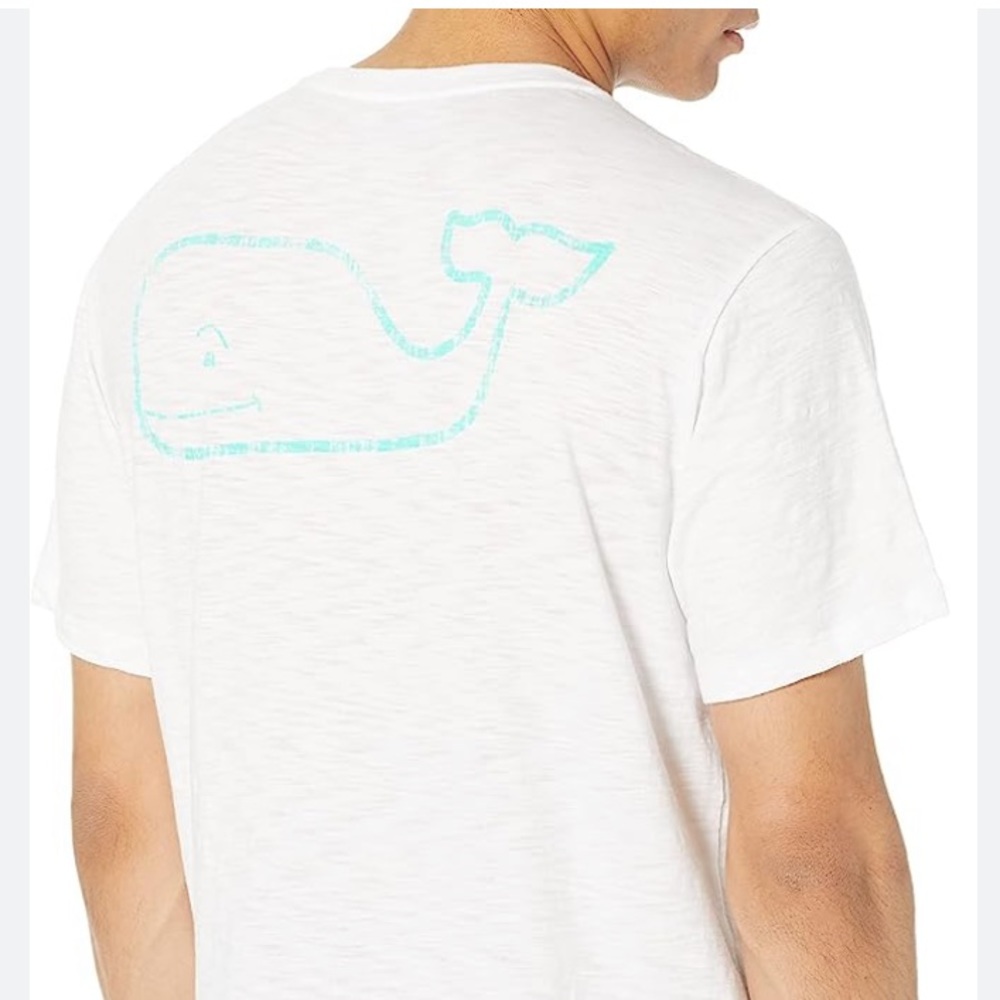 Vineyard Vines Garment Dyed Slub Vintage Whale Pocket Tshirt L NWT